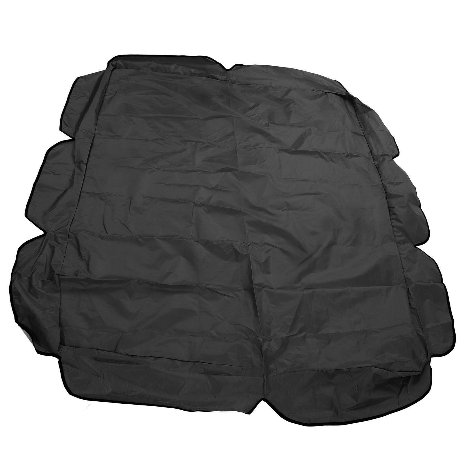 Swing Canopy 210D Silver Coated Oxford Waterproof UV Proof for Outdoor Patio Yard Chair 142x120x18cm Black