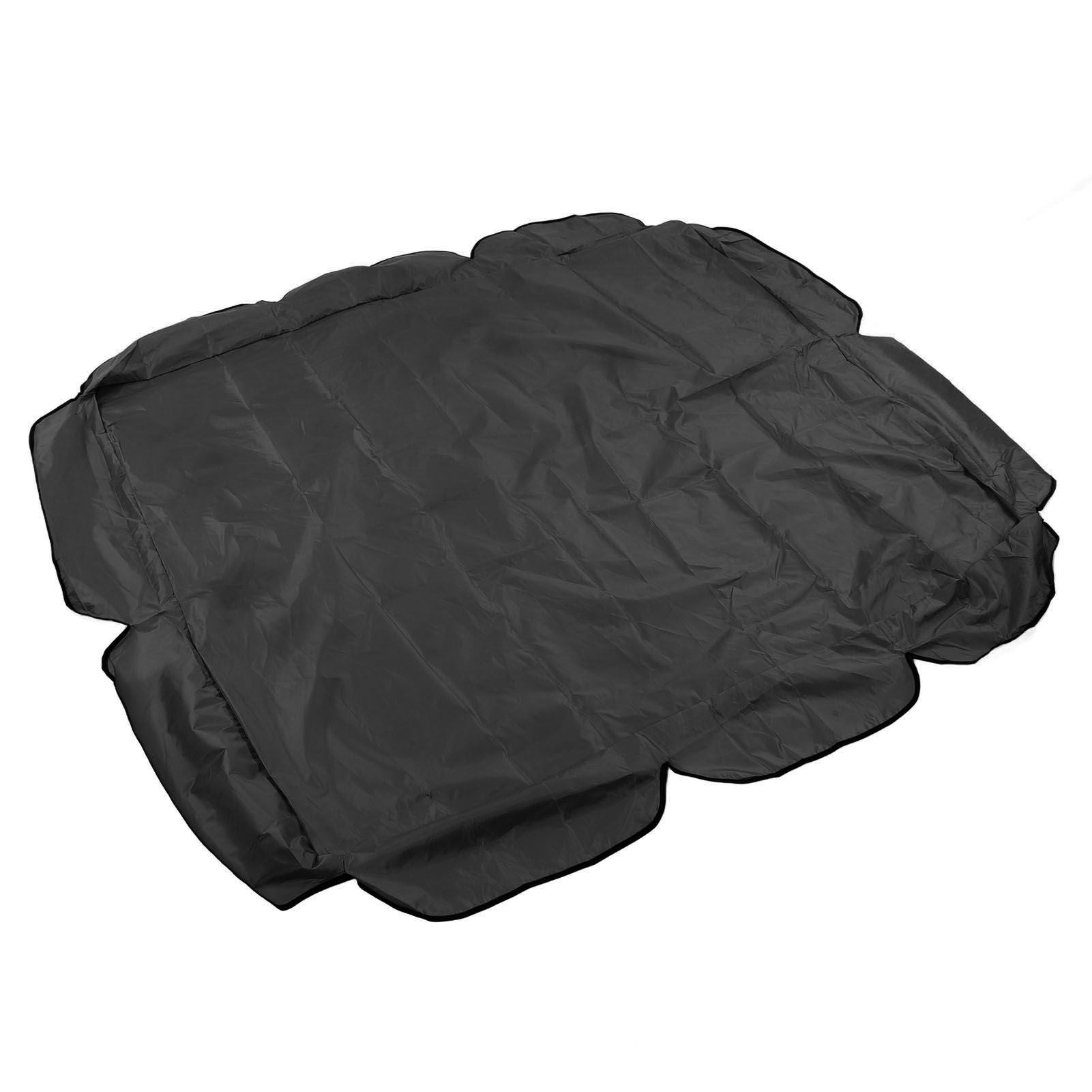 Swing Canopy 210D Silver Coated Oxford Waterproof UV Proof for Outdoor Patio Yard Chair 142x120x18cm Black