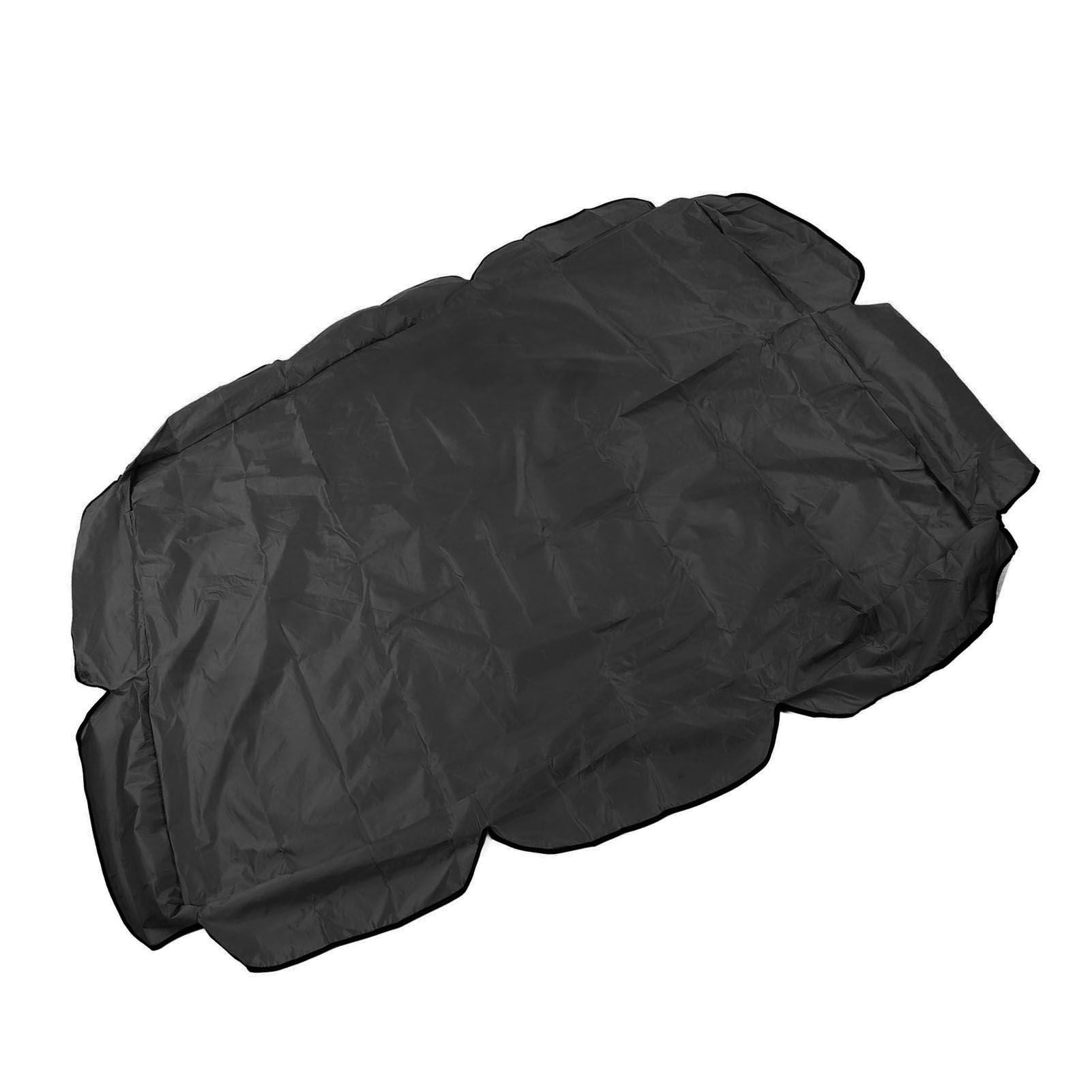 Swing Canopy 210D Silver Coated Oxford Waterproof UV Proof for Outdoor Patio Yard Chair 142x120x18cm Black
