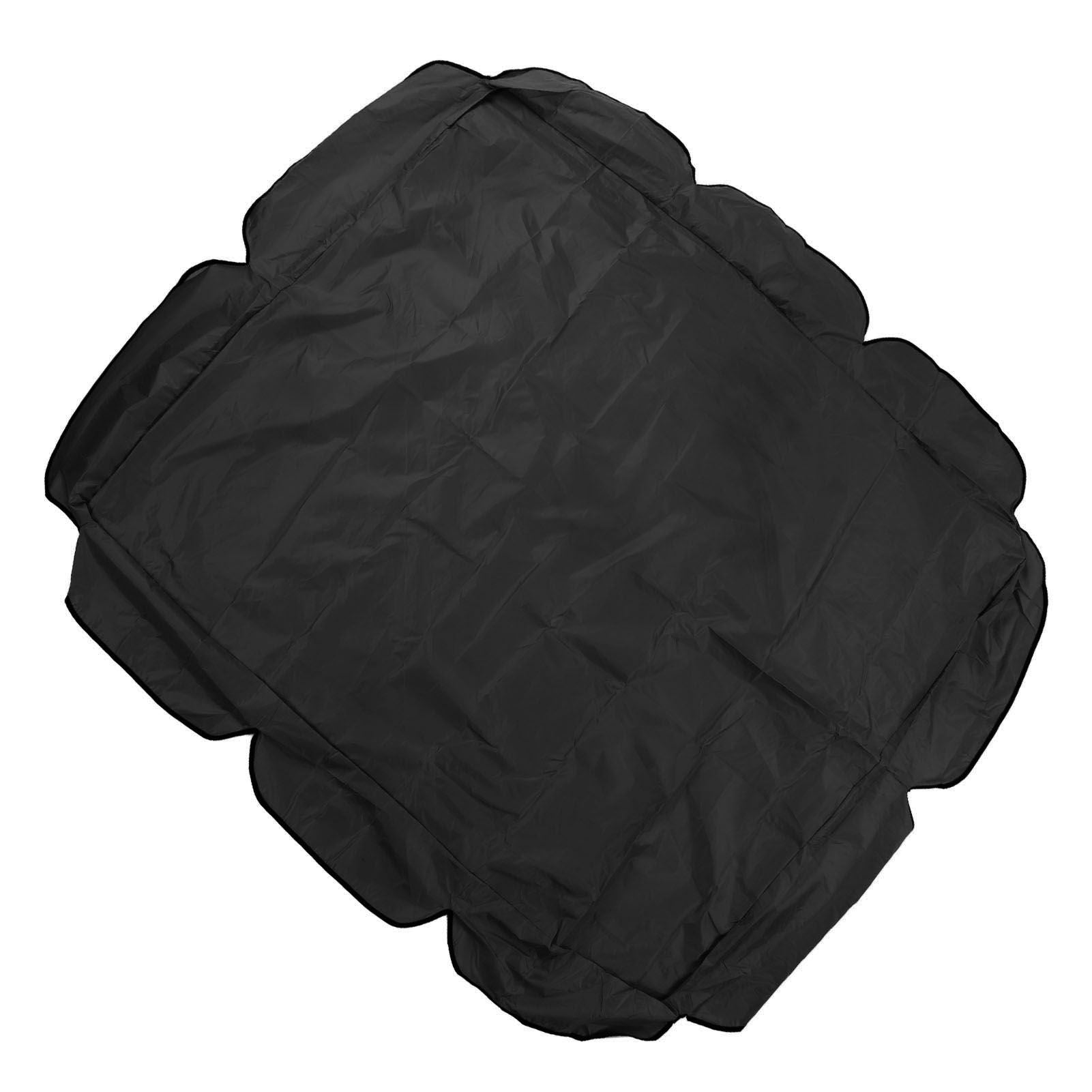 Swing Canopy 210D Silver Coated Oxford Waterproof UV Proof for Outdoor Patio Yard Chair 142x120x18cm Black