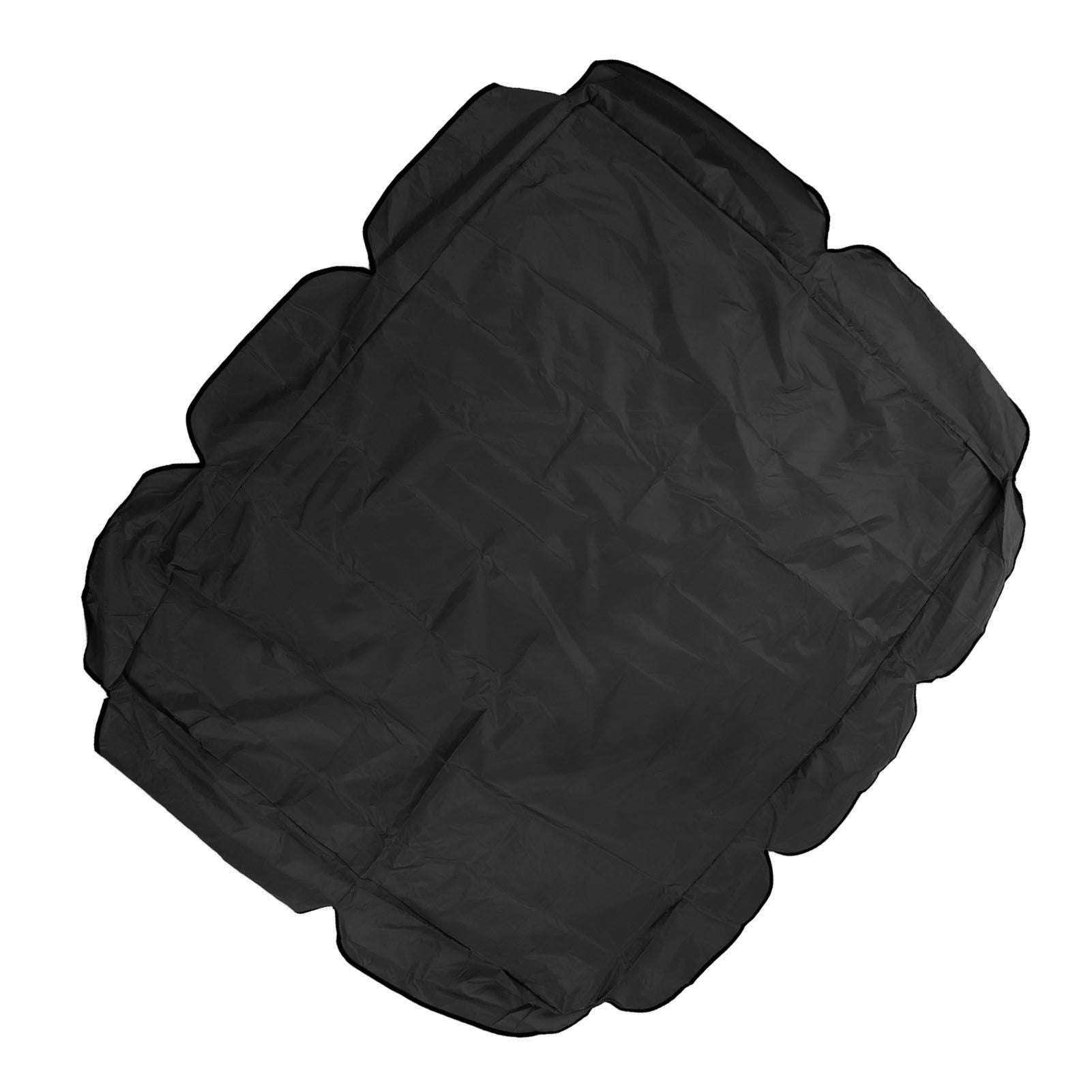 Swing Canopy 210D Silver Coated Oxford Waterproof UV Proof for Outdoor Patio Yard Chair 142x120x18cm Black