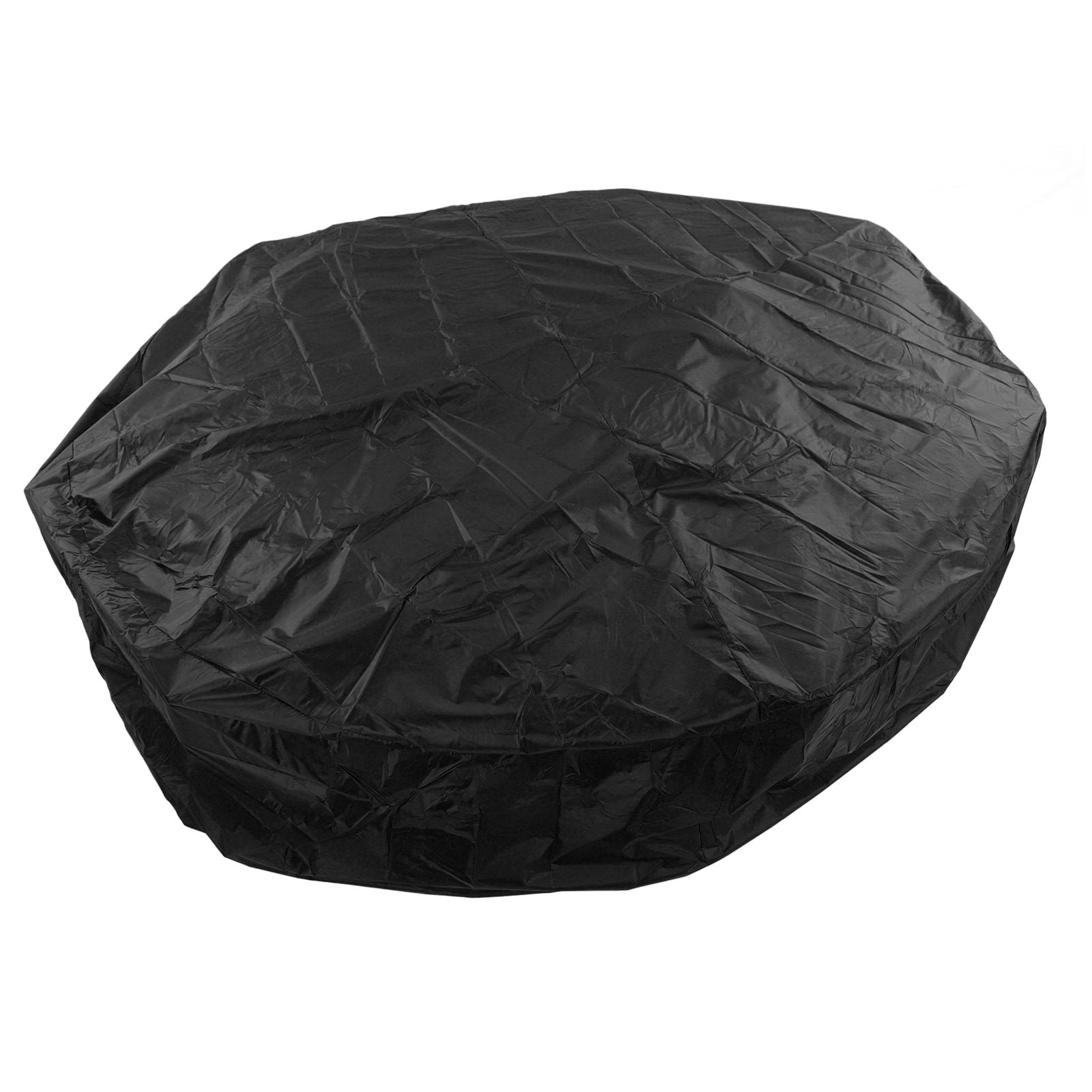 Outdoor Furniture Dust Covers Round Bathtub Cover 190 Silver Polyester Taffeta Hot Tub Waterproof Cover 190x30cm Black