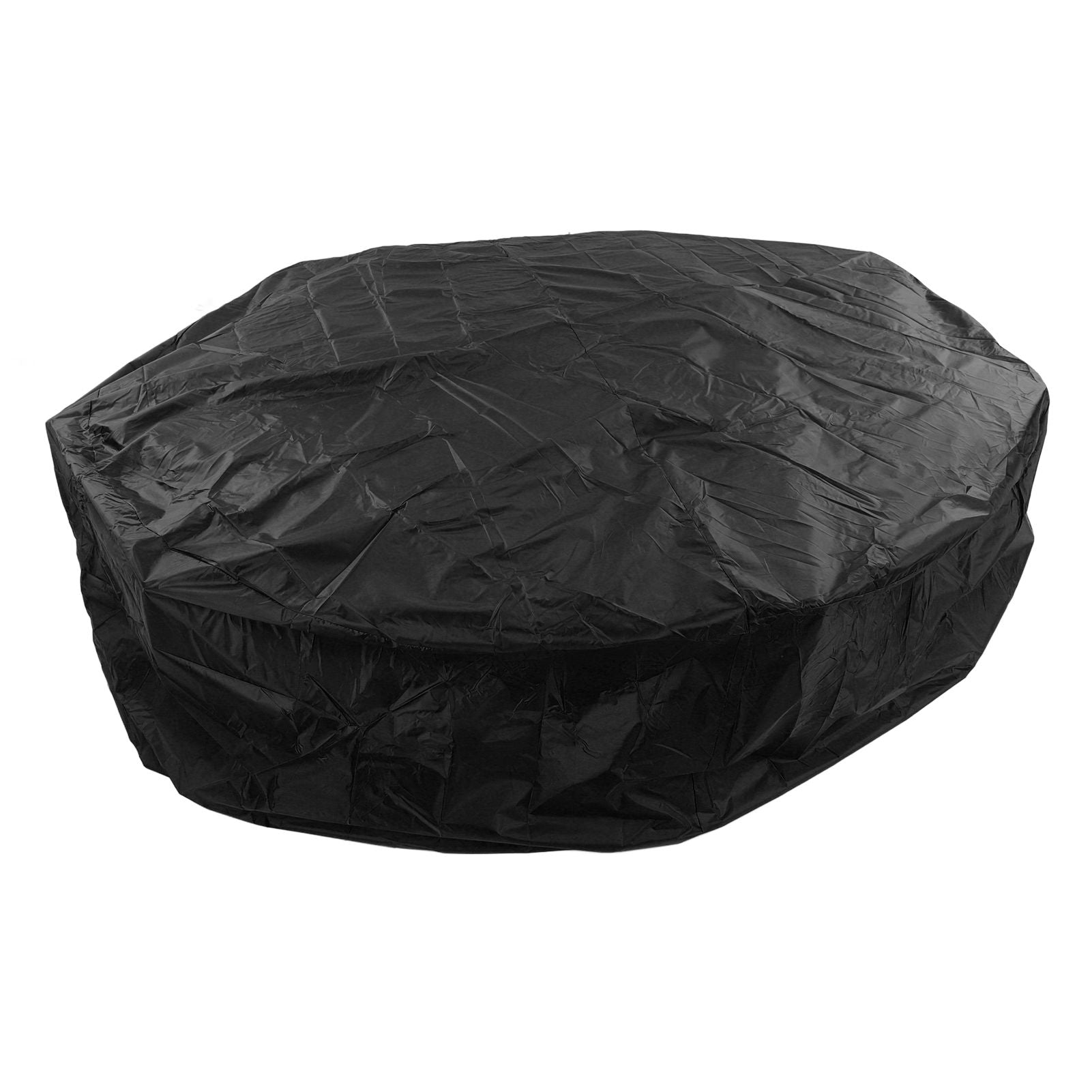 Outdoor Furniture Dust Covers Round Bathtub Cover 190 Silver Polyester Taffeta Hot Tub Waterproof Cover 190x30cm Black