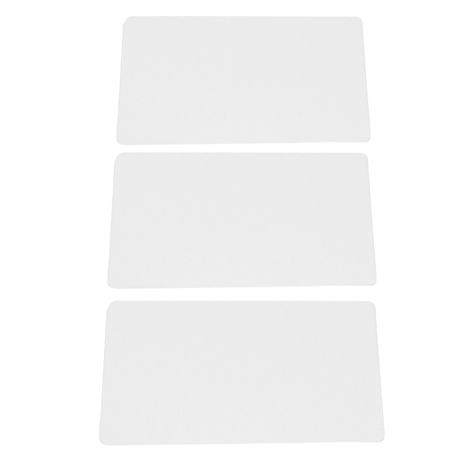 50 Sheets Metal Business Card Heat Transfer Aluminum Business Cards Blanks DIY Craft Supplies Pearl White