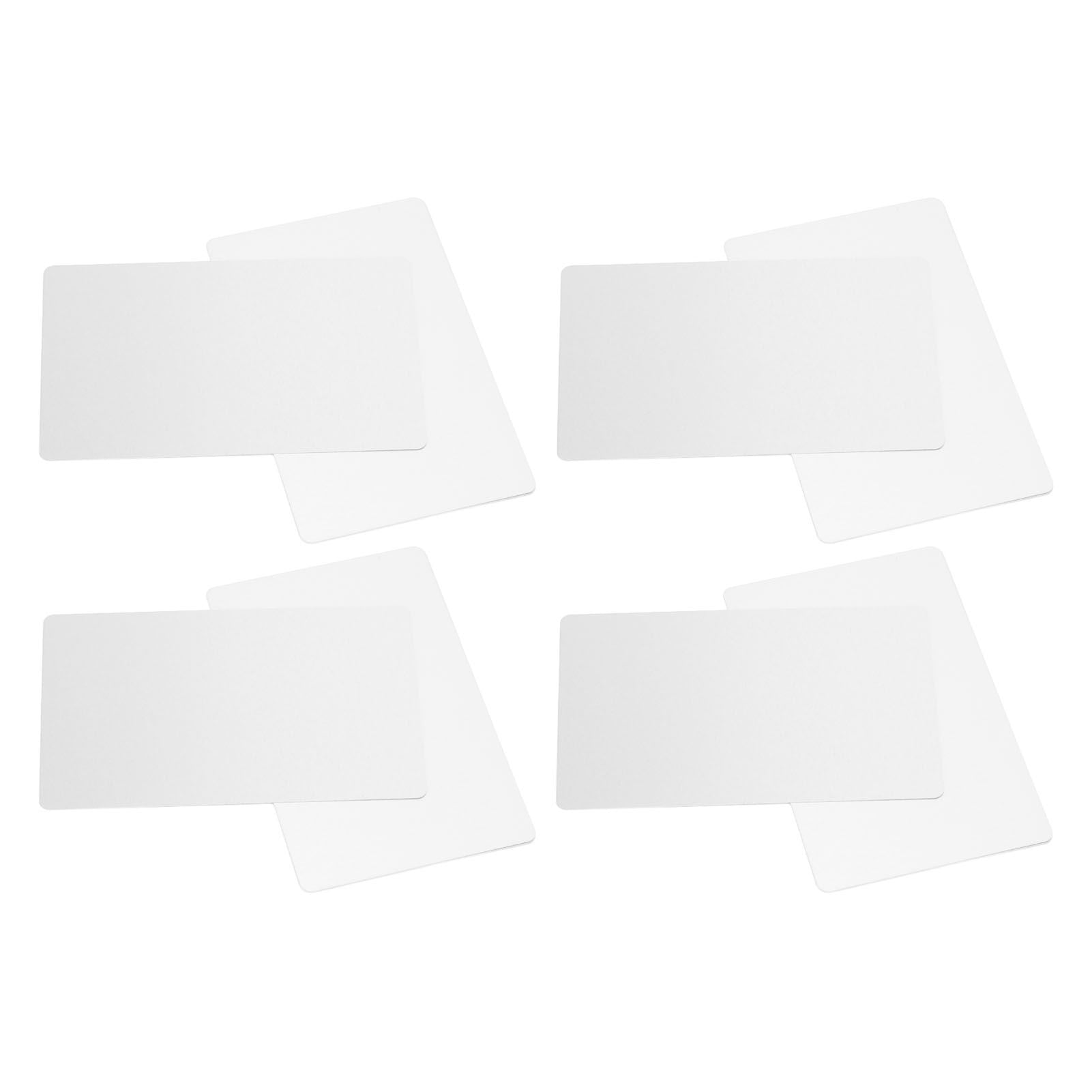 50 Sheets Metal Business Card Heat Transfer Aluminum Business Cards Blanks DIY Craft Supplies Pearl White