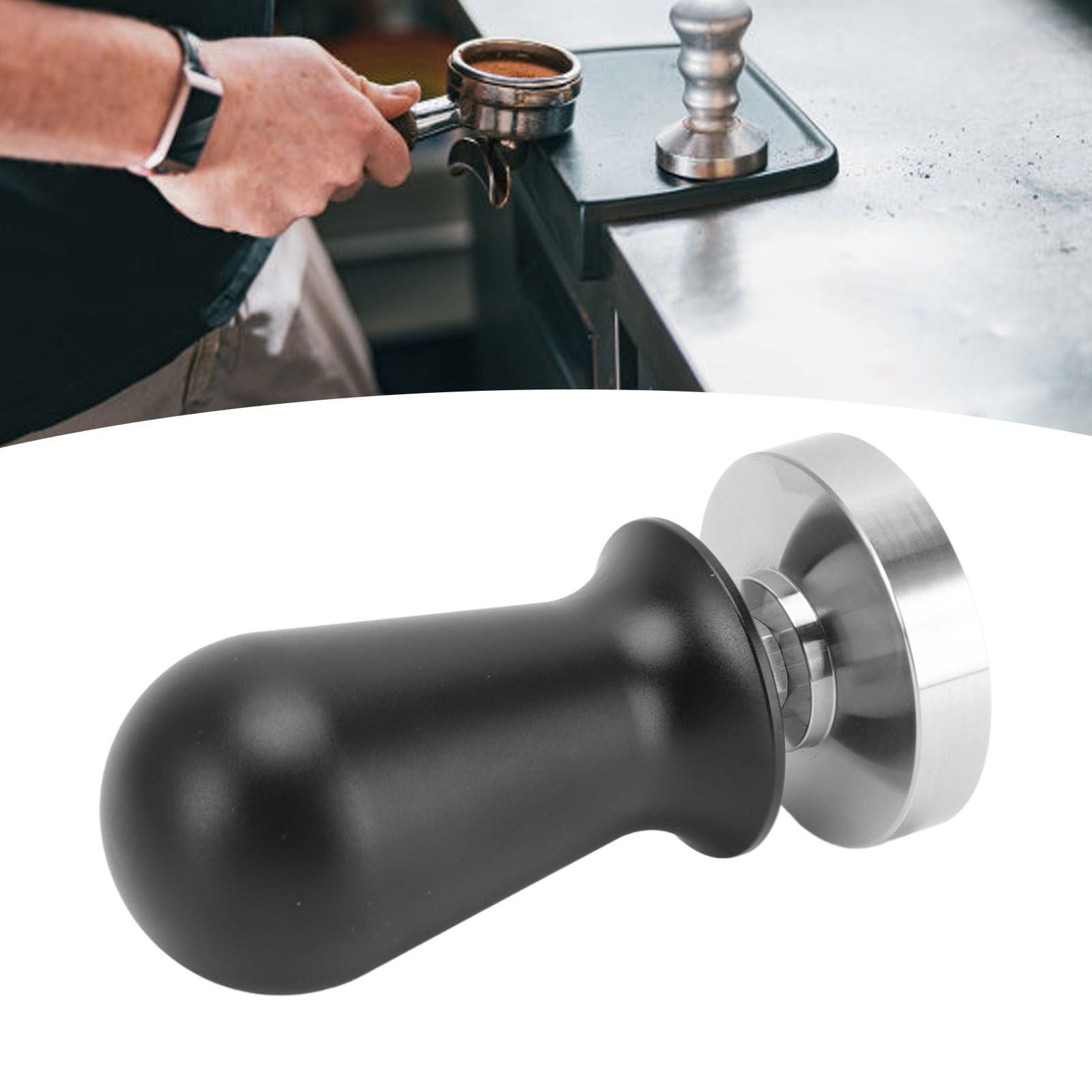 Coffee Tamper Stainless Steel 30lb Constant Pressure Built in Spring Removable Coffee Powder Tamper Tool 58mm/2.28in