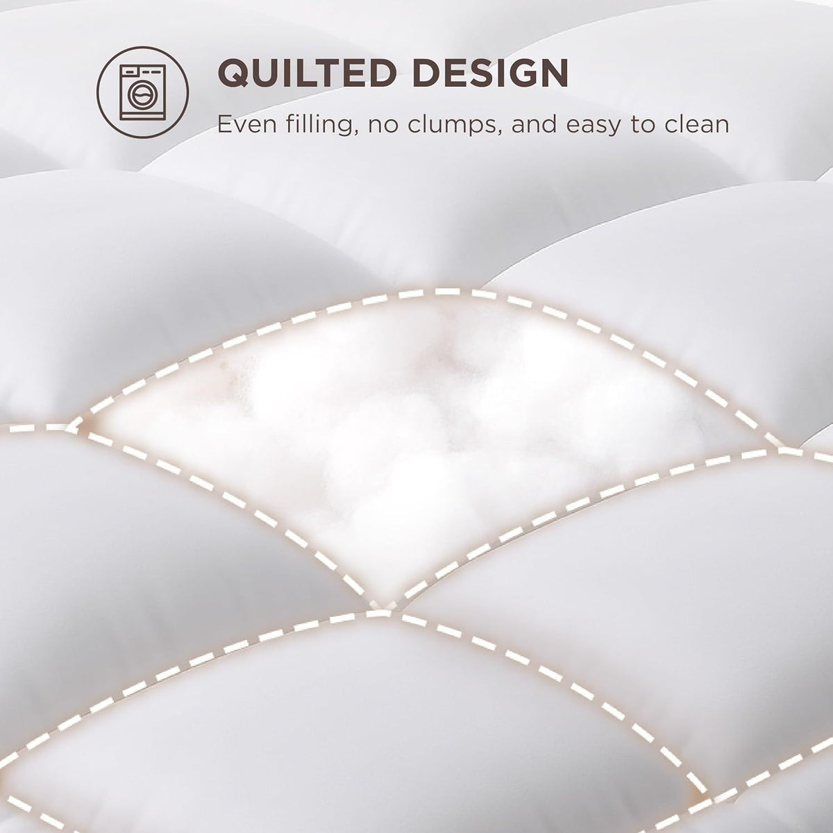 1000GSM Mattress Topper Viscose Derived from Bamboo, Thick Pillowtop Fitted Mattress Cover with 45cm Deep Skirt - Machine Washable Hypoallergenic(Queen,white)