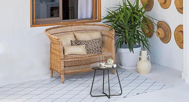 Outdoor Metal Side Table – Rust-Resistant Patio Small Round End Table, Accent Coffee Table for Balcony, Garden, Porch, Living Room & Bedroom – Lightweight Portable Plant Stand, Black