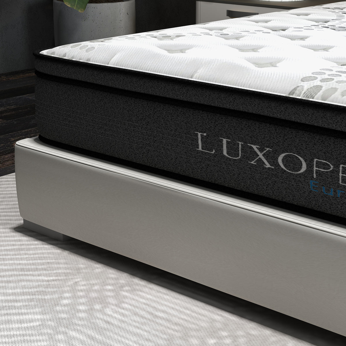 Luxopedic Pocket Spring Mattress 5 Zone 32CM Euro Top Memory Double, White