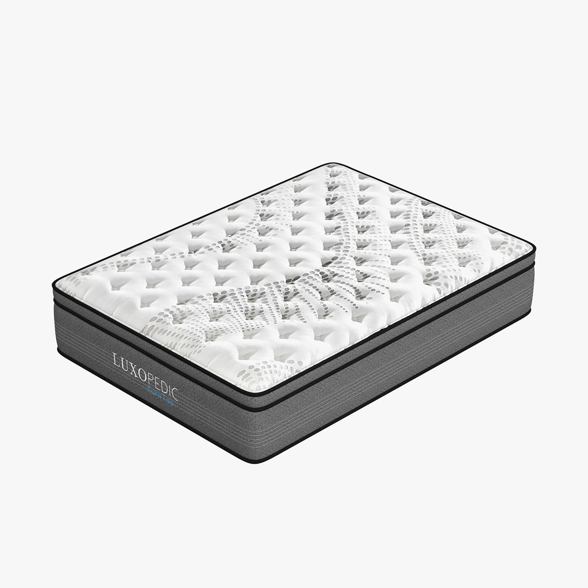 Luxopedic Pocket Spring Mattress 5 Zone 32CM Euro Top Memory King, White