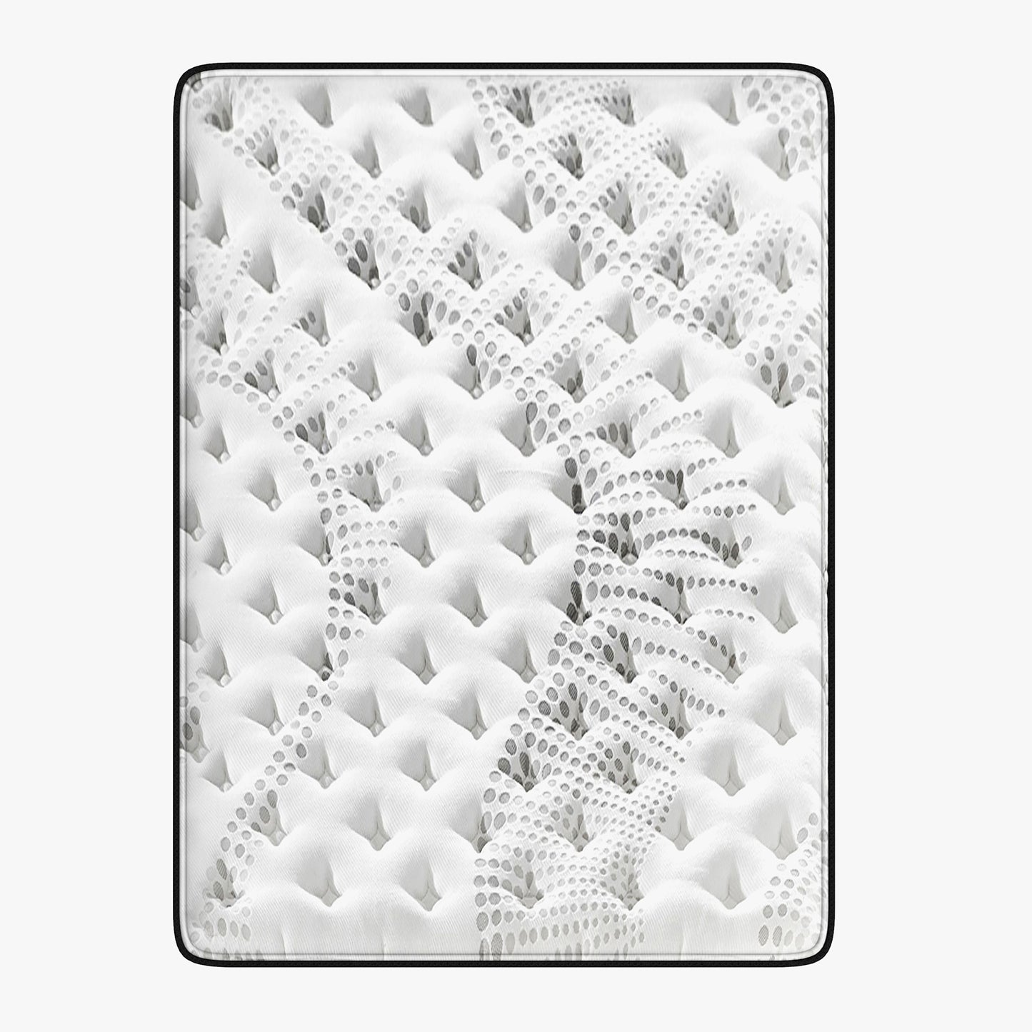 Luxopedic Pocket Spring Mattress 5 Zone 32CM Euro Top Memory Foam Medium Firm - King Single - White  Grey