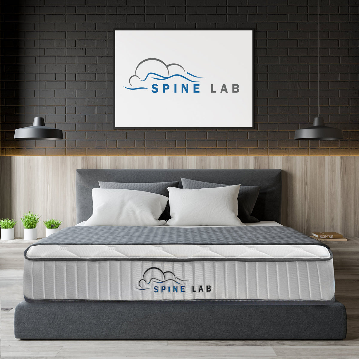 Spine-Lab Mattress 5 Zone 21cm Medium Firm Foam Bonnell Double, White