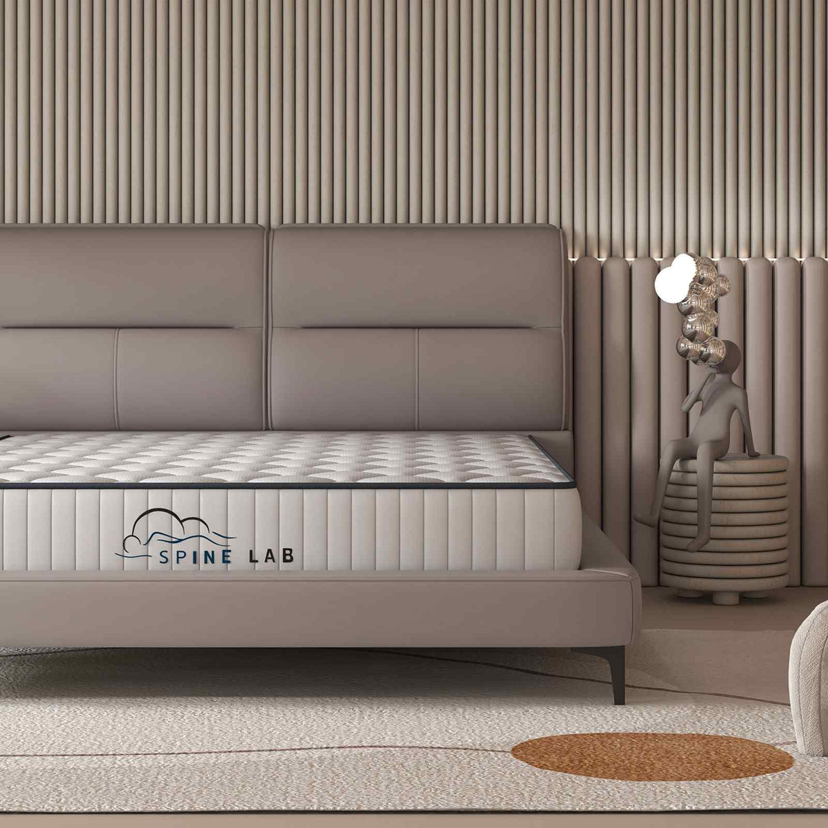 Spine-Lab Mattress 5 Zone 21cm Medium Firm Foam Bonnell King Single, White