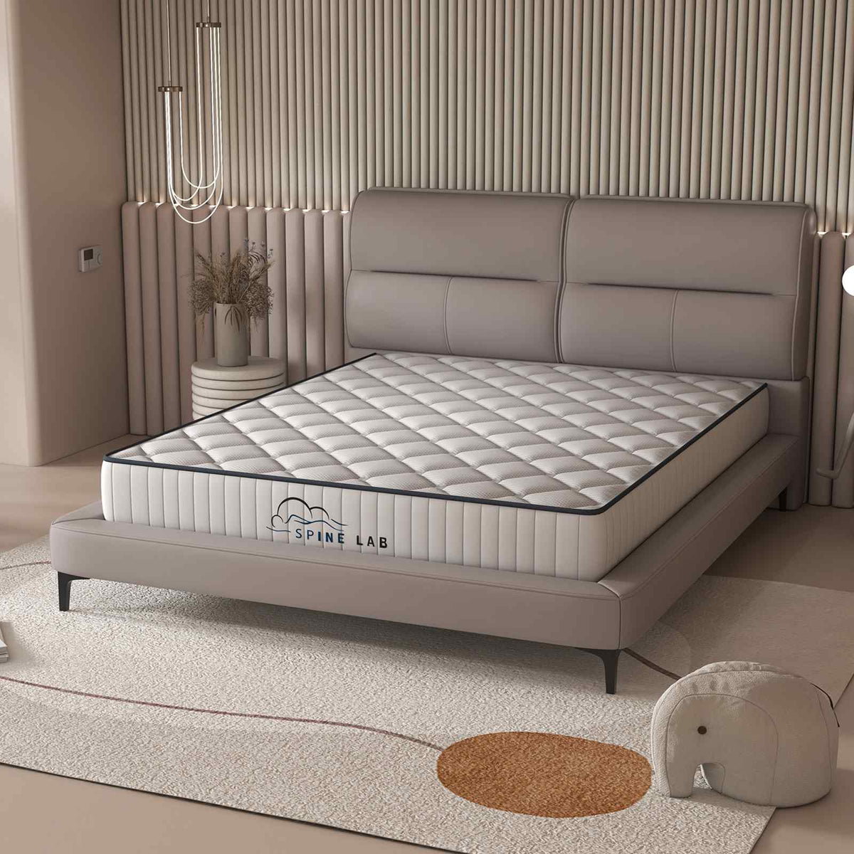 Spine-Lab Mattress 5 Zone 21cm Medium Firm Foam Bonnell King Single, White