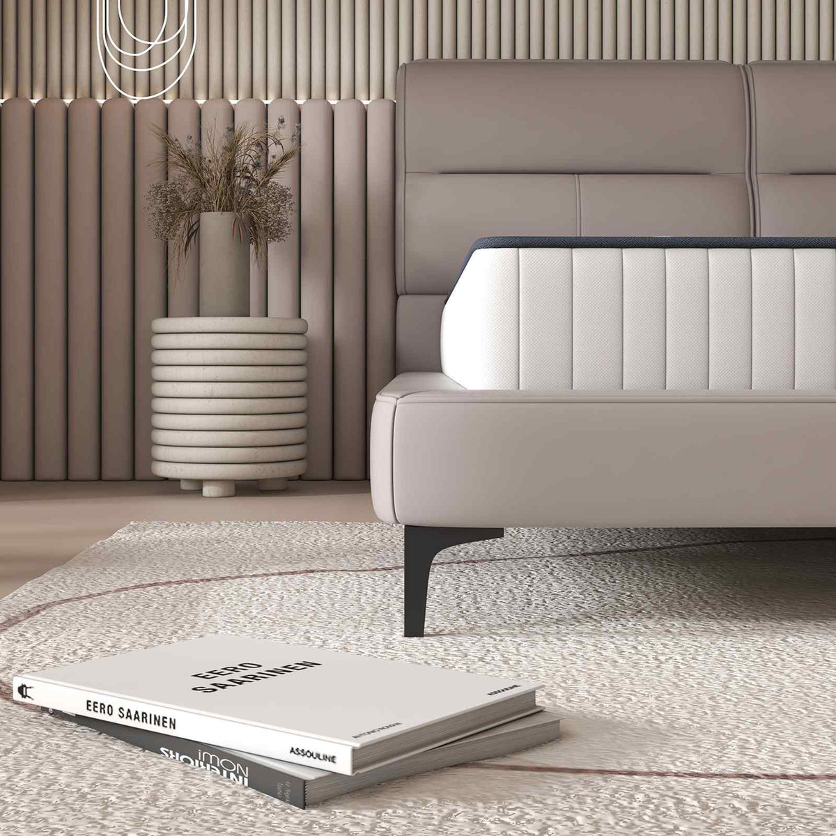 Spine-Lab Mattress 5 Zone 21cm Medium Firm Foam Bonnell King Single, White