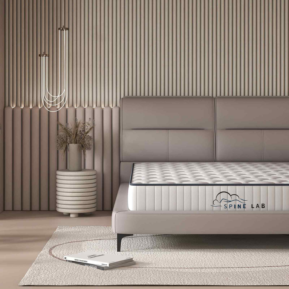 Spine-Lab Mattress 5 Zone 21cm Medium Firm Foam Bonnell King Single, White