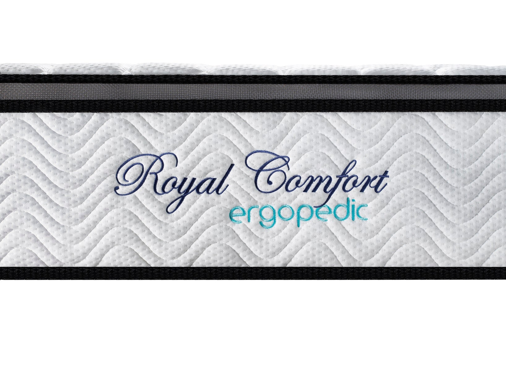 Ergopedic Mattress 5 Zone Latex Pocket Spring Mattress In A Box 30cm - King Single - White  Grey  Black