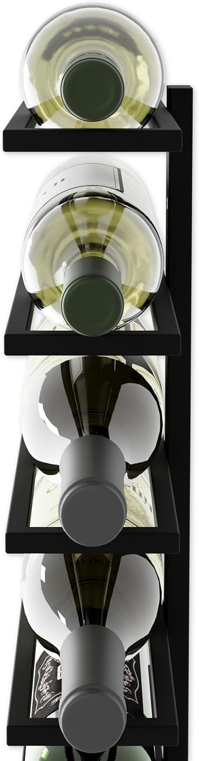 Set 2 Pcs Metal Wall Mount Wine Rack for Wine Bottles, Champagne