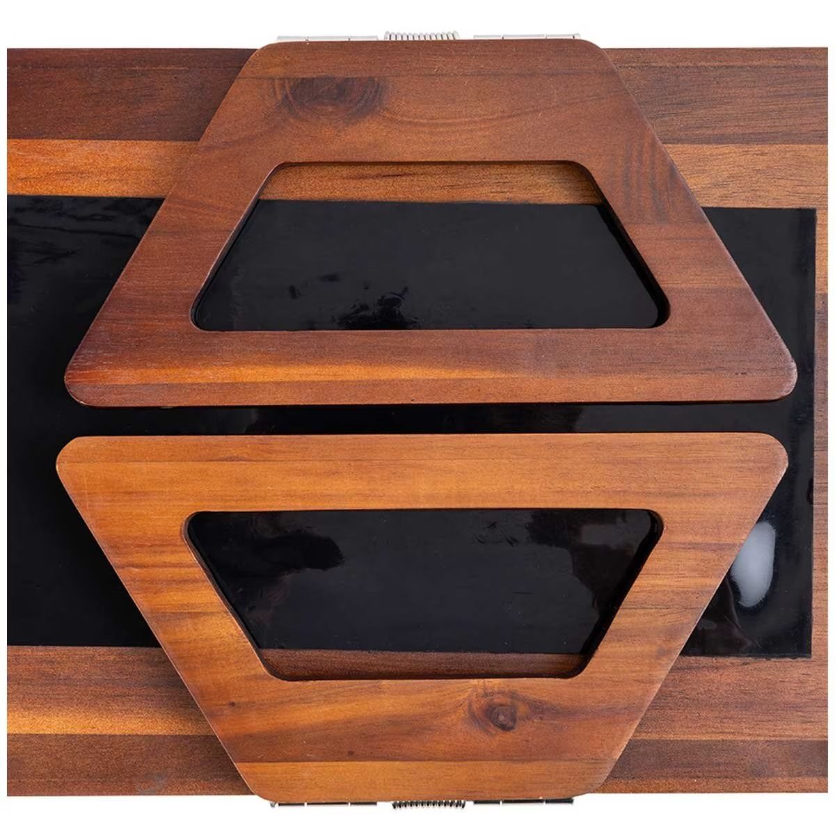 Smart Design Acacia Sofa Armrest Tray