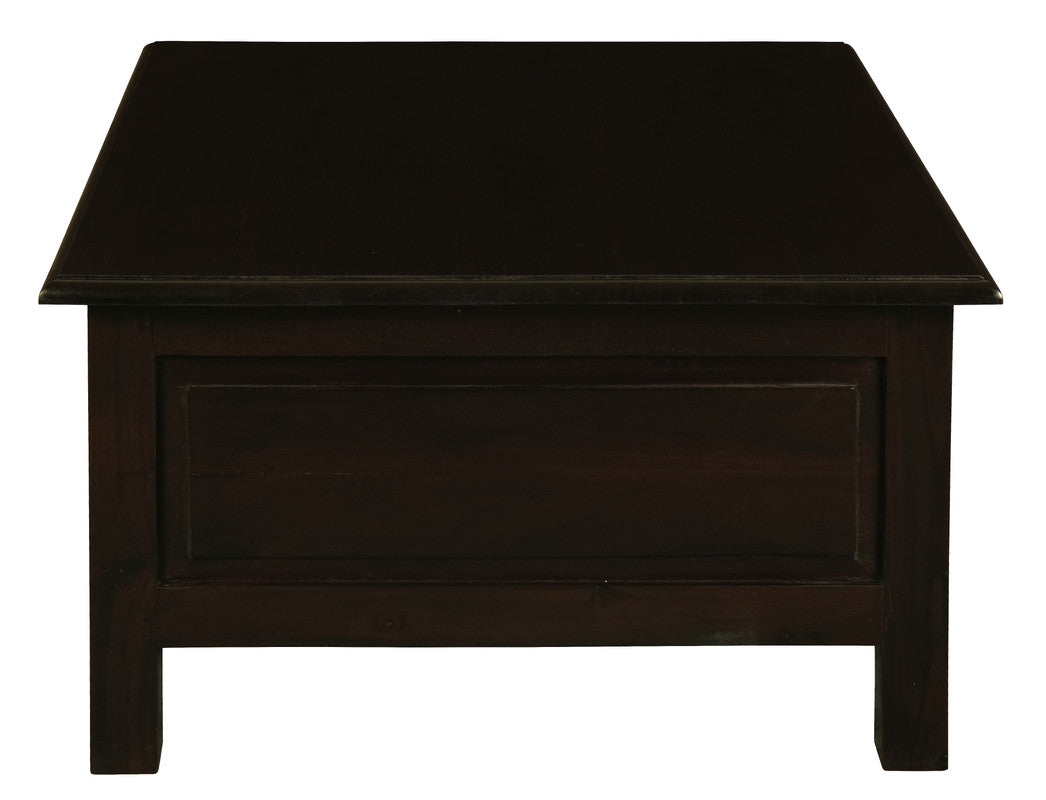Tasmania 4 Drawer Straight Leg Coffee Table (Chocolate)