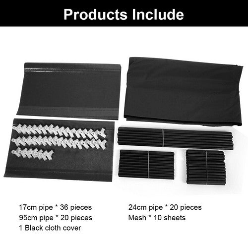9 Tier Shoe Rack Portable Storage Cabinet Organiser Portable Wardrobe W/ Cover Black