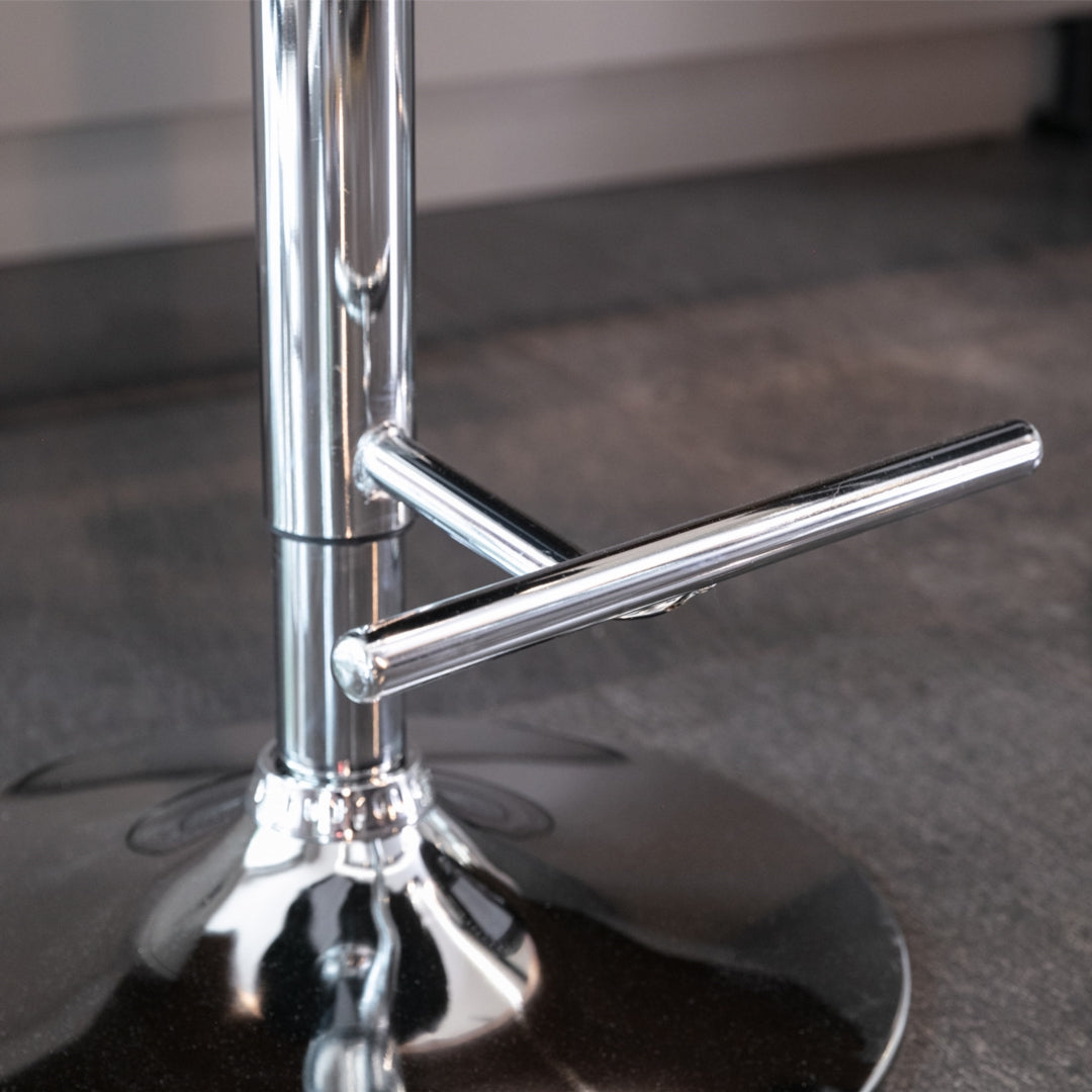 4x Height Adjustable Swivel Bar Stool Velvet Studs Barstool, Black