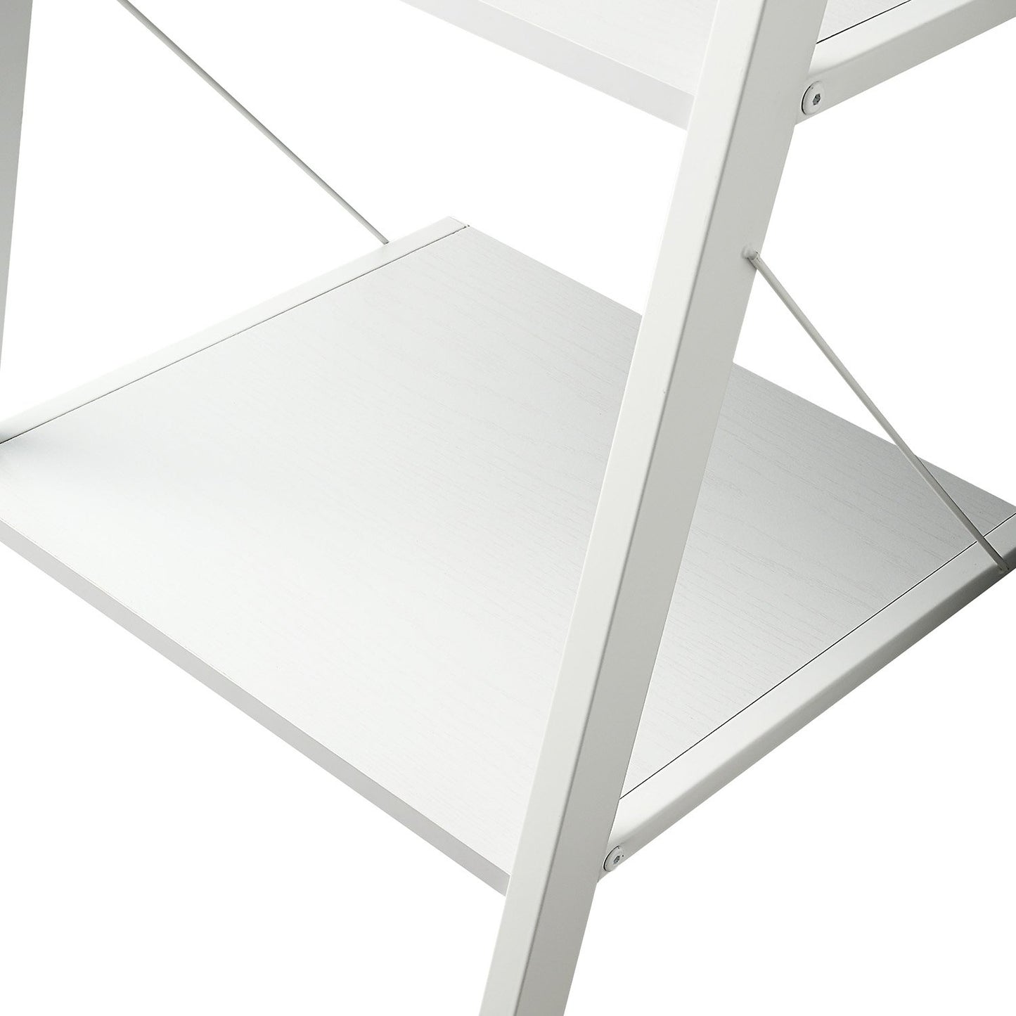 Sarantino Amelia 5-Tier Ladder Shelf in White