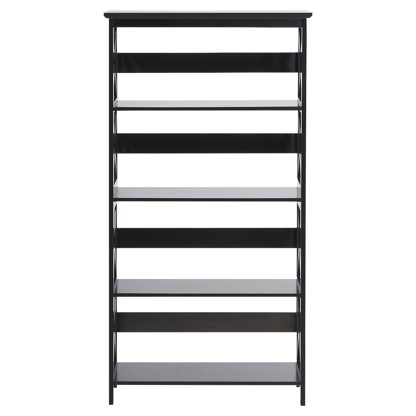 Sarantino Daphne 5-tier Cross Panel Bookshelf