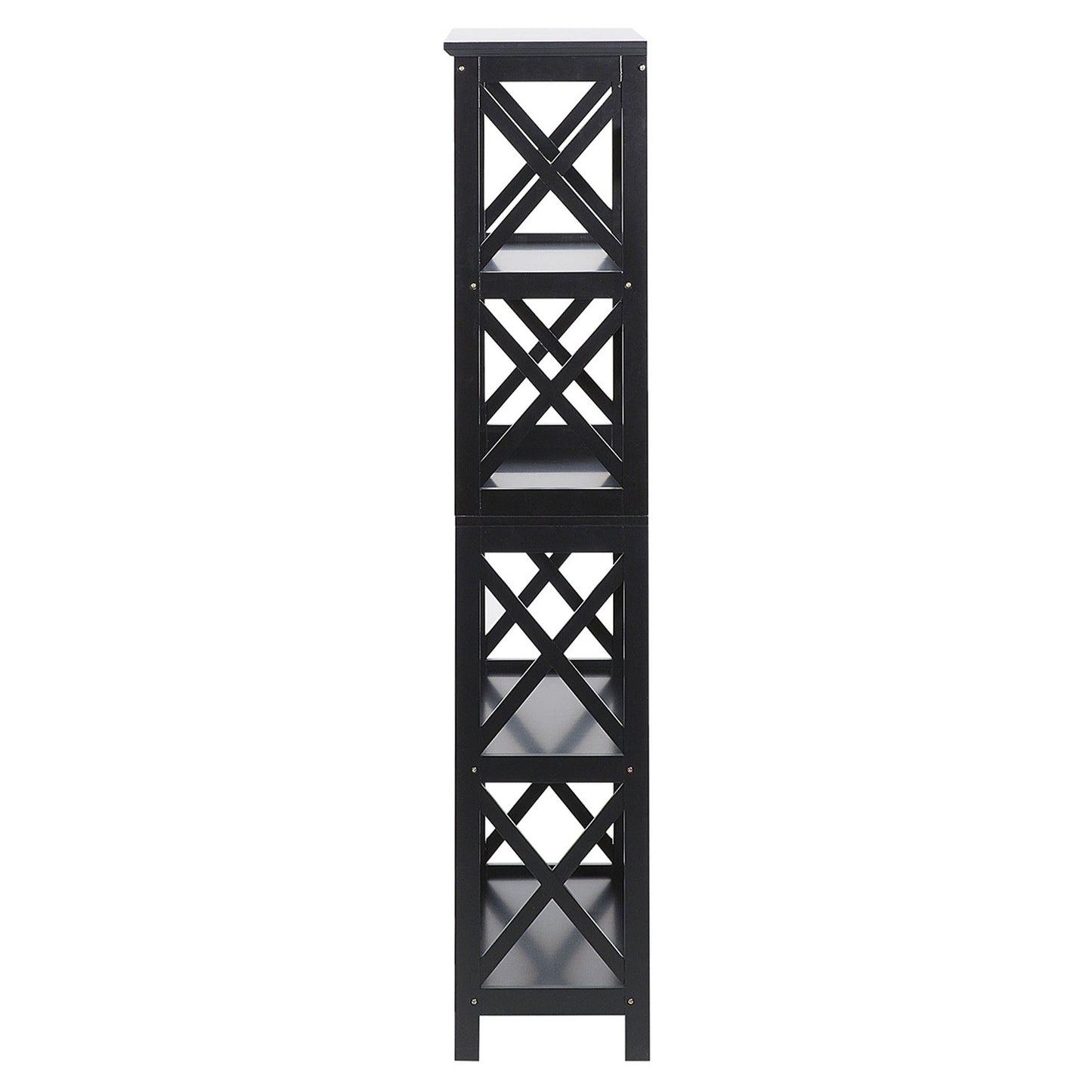 Sarantino Daphne 5-tier Cross Panel Bookshelf
