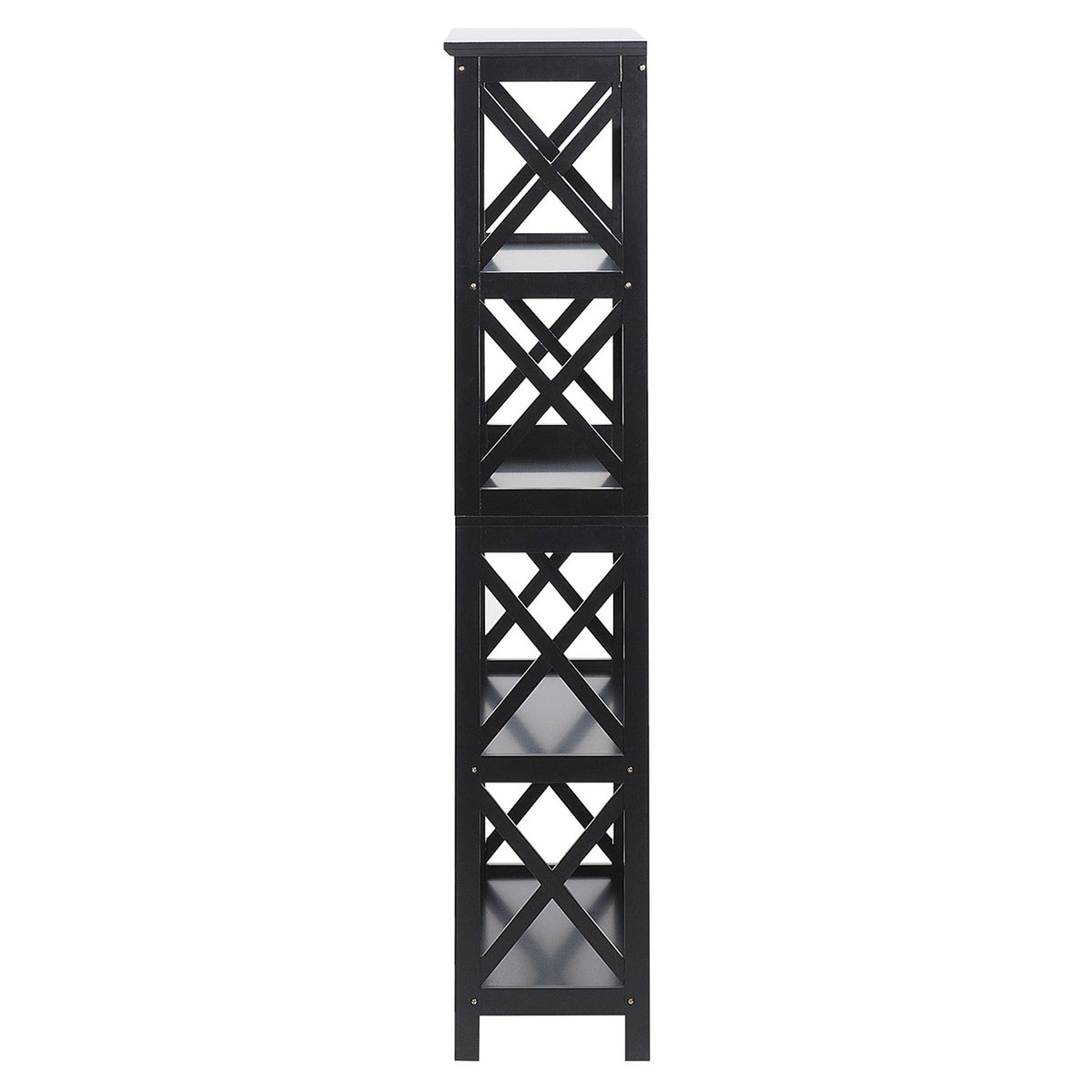 Sarantino Daphne 5-tier Cross Panel Bookshelf