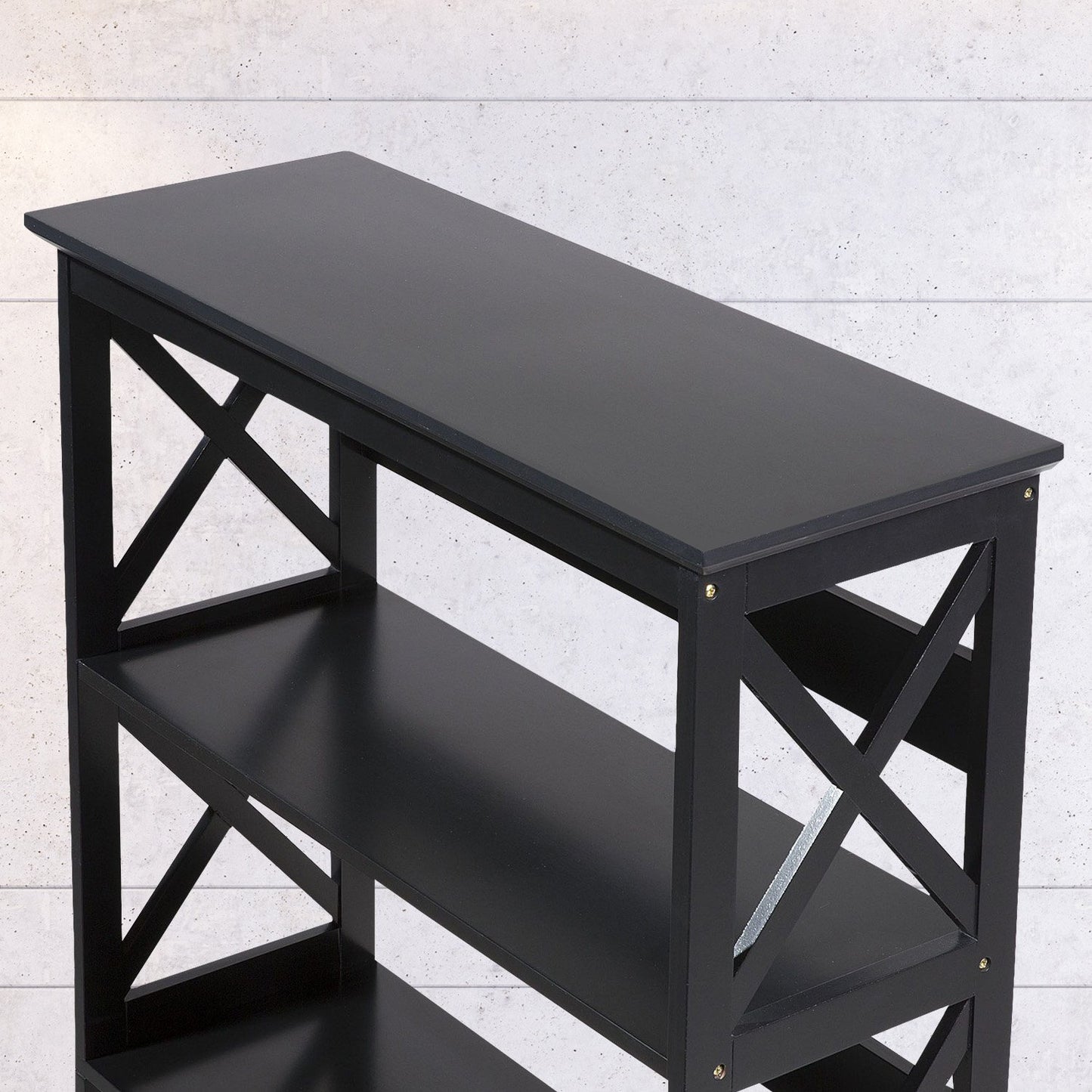 Sarantino Daphne 5-tier Cross Panel Bookshelf