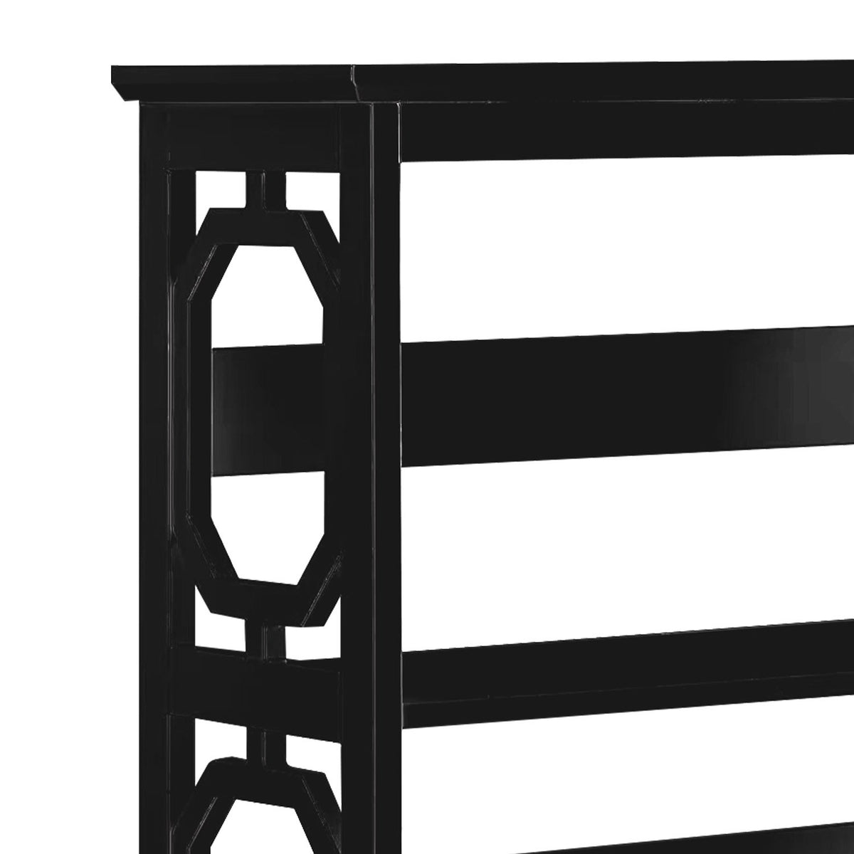 Sarantino Laurel 3-Tier Bookshelf Display Rack in Black