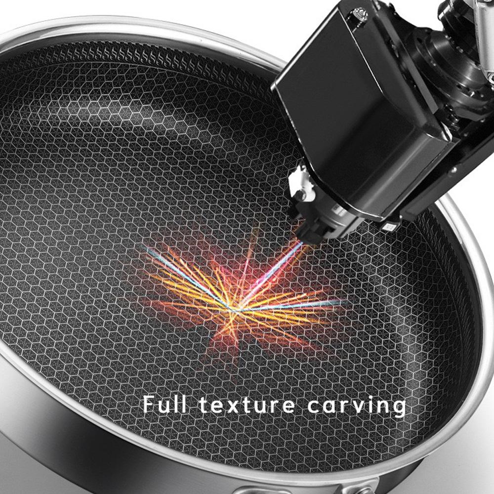 Stainless Steel Frying Pan Non-Stick Cooking Frypan Cookware Single