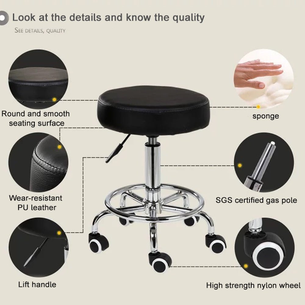 Salon Chair Bar Swivel Stool Office Roller Wheels