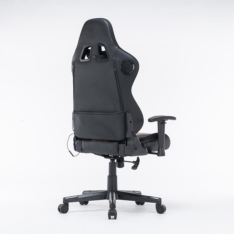 7 RGB Lights Bluetooth Speaker Gaming Chair Ergonomic Racing, Black