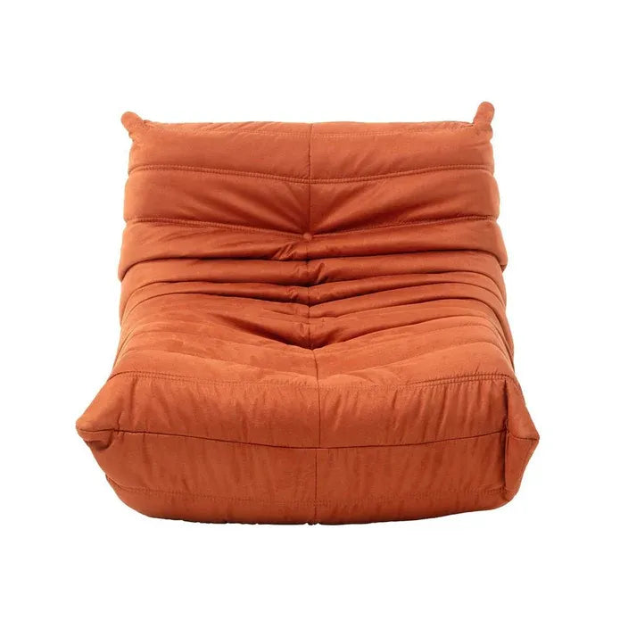 High Back Single Fireside Togo Sofa Chair Cozy Lounge Chair with Ottoman High Density Sponge Multiple Colors Comfortable and Durable (Yellow)