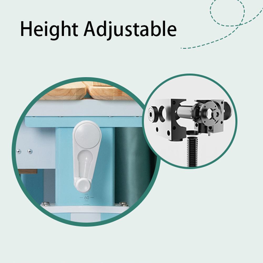 Solid Rubber Wood Height Adjustable Children Kids Ergonomic