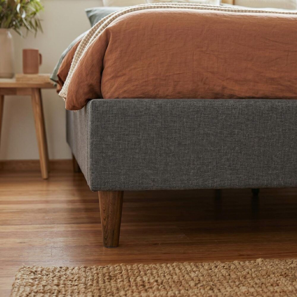 Bed Frame Mattress Foundation (Dark Grey) – Double