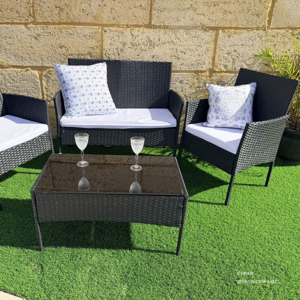 Ville 4-Seater PE Wicker Outdoor Lounge Sofa Set