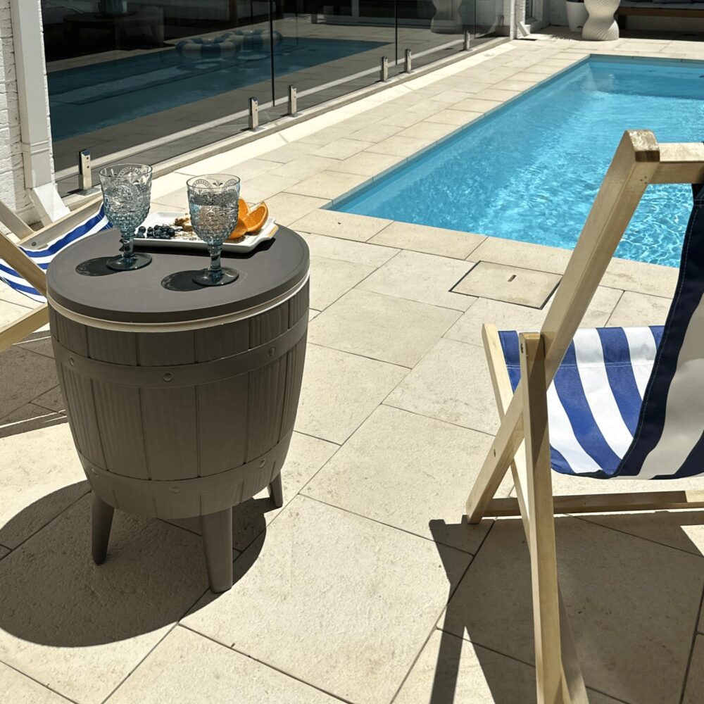 Taupe Cooler Table
