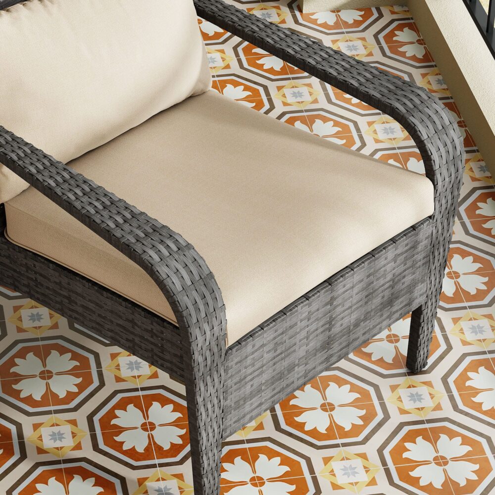 Coastal Weave Reclining Armchair with Bonus Cushion Covers