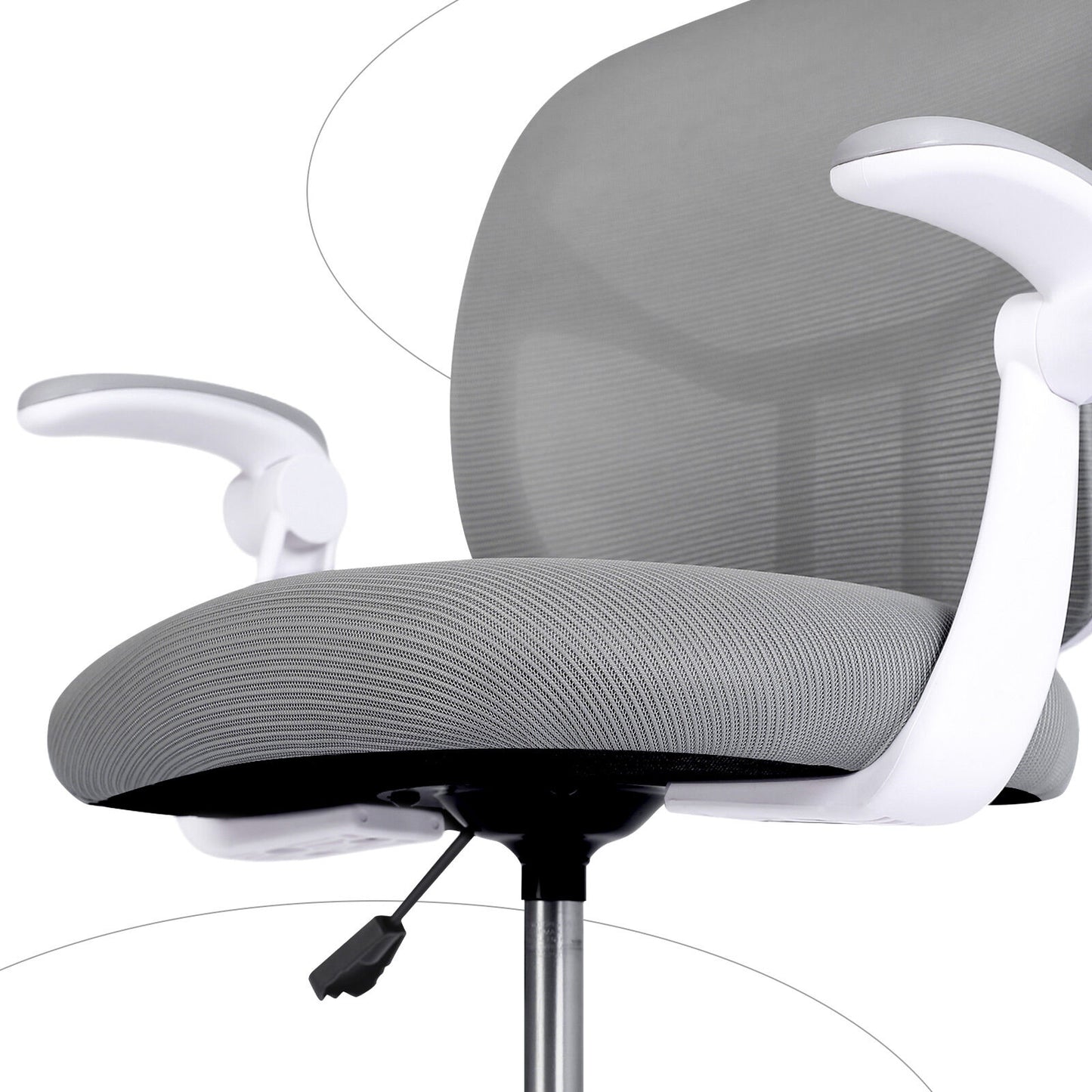 Kids Desk Chair - Children Office Study Seat with Footrest NOVA - Grey