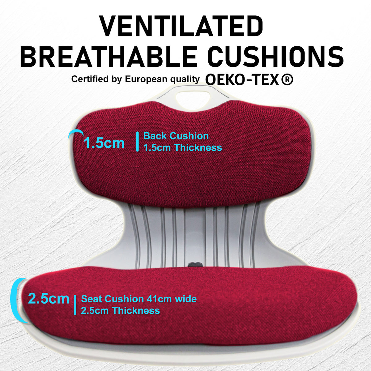 Slender Chair Posture Correction Seat Floor Lounge Padded, Red