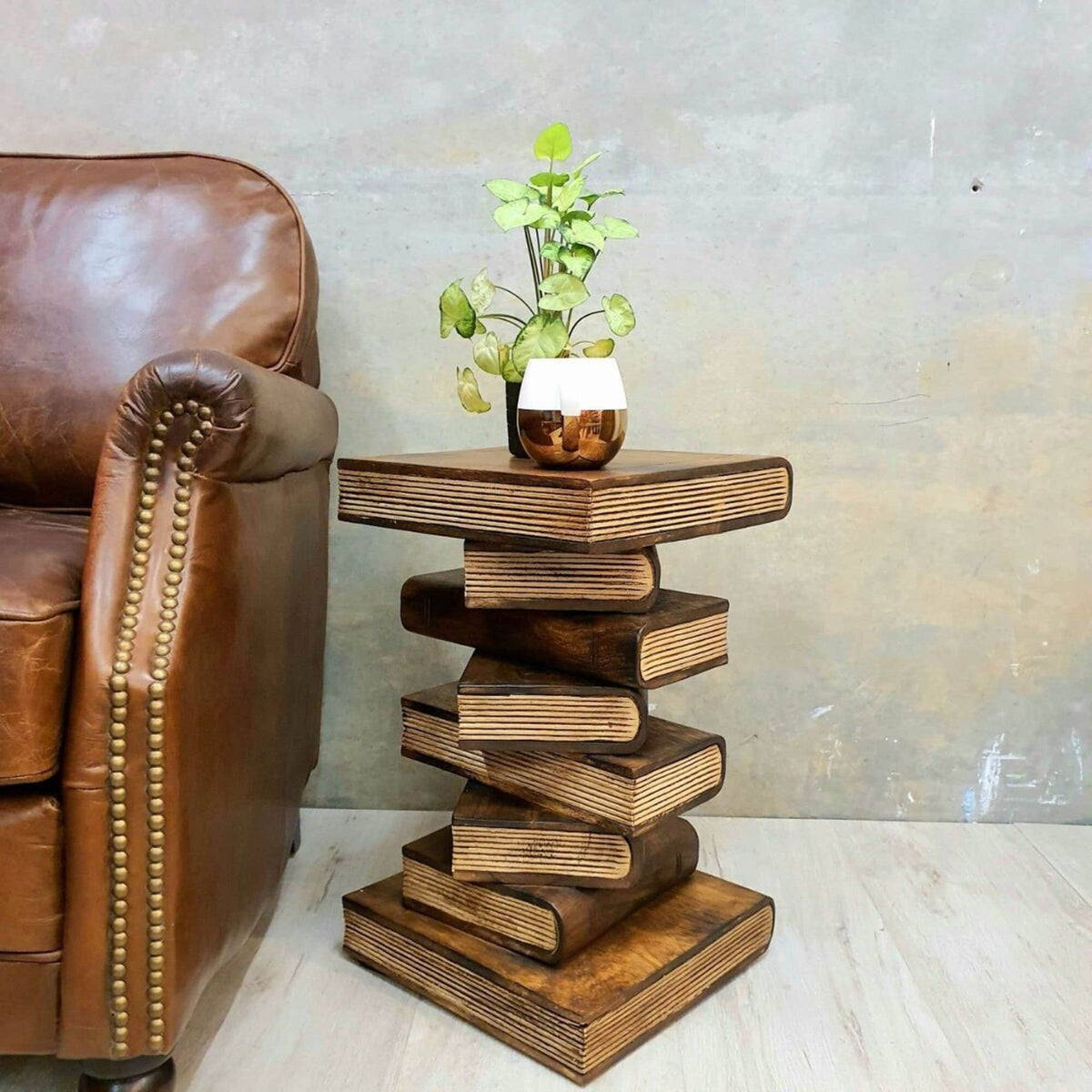 Side Table, corner Stool, Plant Stand Raintree Wood Natural