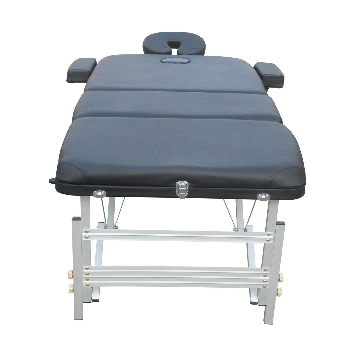 YES4HOMES 3 Fold Portable Aluminium Massage Table Massage, Black