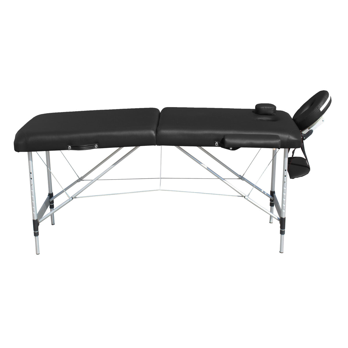 YES4HOMES 2 Fold 6cm Thickness Foam Portable Aluminium Massage, Black
