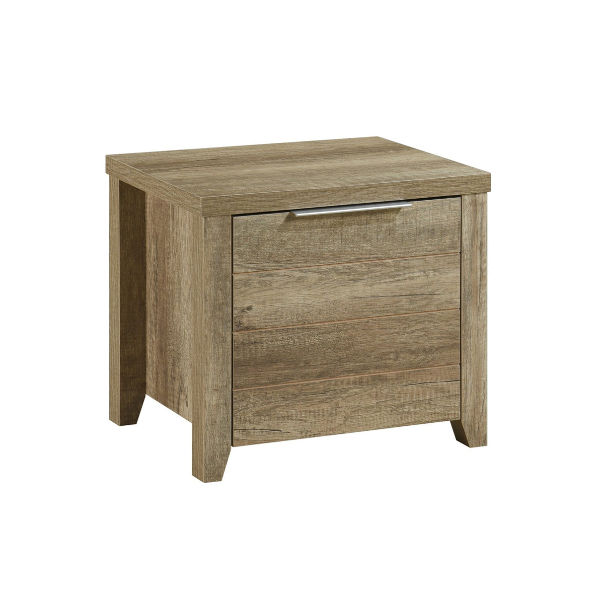 4 Pieces Bedroom Suite Natural Wood Like MDF Structure Double