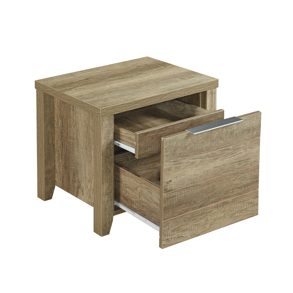 4 Pieces Bedroom Suite Natural Wood Like MDF Structure King