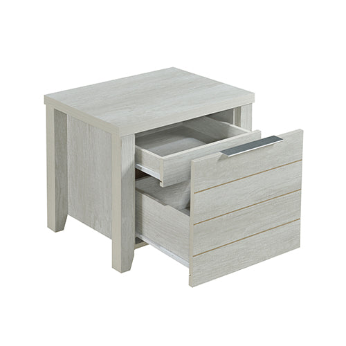 4 Pieces Bedroom Suite Natural Wood Like MDF Structure Queen