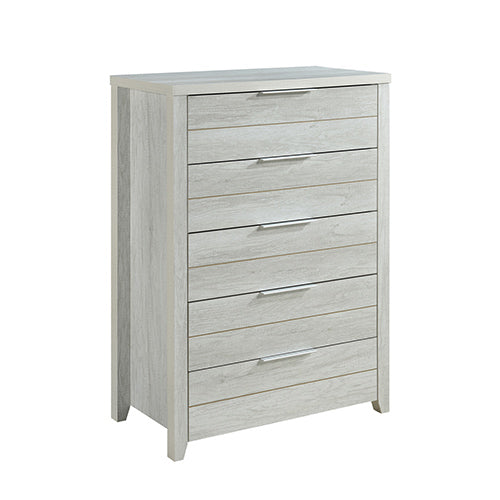 4 Pieces Bedroom Suite Natural Wood Like MDF Structure Queen